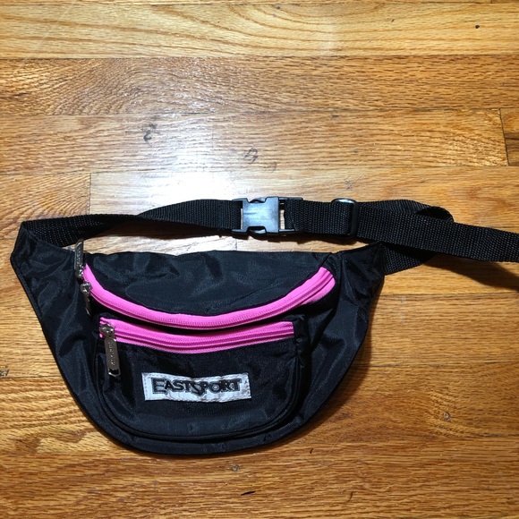 Vintage Retro Eastsport Fanny pack Pink and Black - Picture 1 of 4